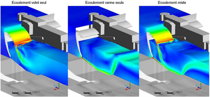 Débitance de vanne segment appliquée au barrage Vaugris