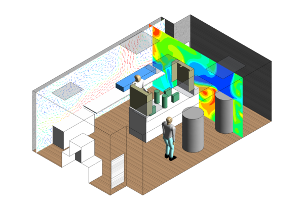 Optimisation du positionnement des diffuseurs pour une salle blanche